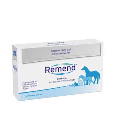 Remend Lubrigel - eye drops against dry eyes - moisturizing eye care for dogs cats horses & small pets - eye gel for a long -lasting sliding film - 4 x 10 ml