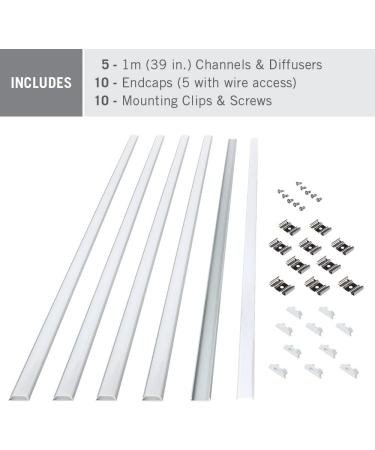 Armacost Lighting Bendable LED Tape Light Mounting Channel 5-Pack. 960053 Bendable Silver - Buy Online on GoSupps.com