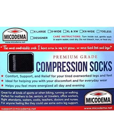 Compression Socks for Men with Wide Calves - Thick Diabetic Ankle & Arch Support in XL & XW - Red Gray Black & Multi-Colored Options - Buy Online on GoSupps.com