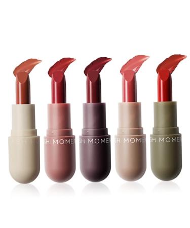 5PCS Mini Capsule Matte Lipstick Kit - Long-Lasting Velvet Moisturizing Waterproof | International Shipping Available - Buy Online on GoSupps.com