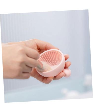 Beaupretty Make Silicone Scrub Pad Make Brush Cleaning Kit cosmetic brush cleaner bowl Cosmetic Brush Cleaning Mat Brush Cleaner Mat silicone make applicator bracket Silica gel make Brush 7x6.5cm Pink - Buy Online on GoSupps.com