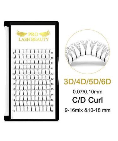 Shop Premium 3D 4D 5D 6D Eyelash Extensions - Finished Eyelash Compartments | 0.07 & 0.10 Volume Options | 5D-C-07 9mm - Buy Online on GoSupps.com