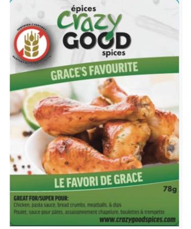 Crazy Good Spices Natural Essential Pack Gluten Free From Natural Ingredients Salt free - 1 Count - Graces Favourite flavour - LE FAVORI DE GRACE (60g) - Buy Online on GoSupps.com