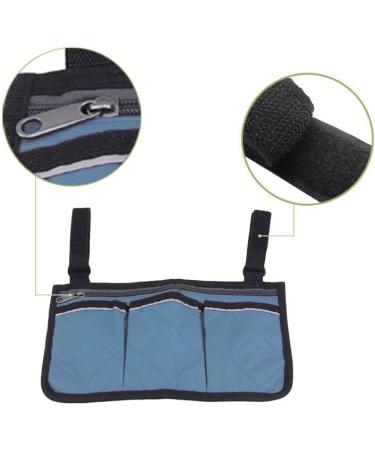 Wheelchair Side Storage Bag Wheelchair Side Organizer Storage Bag Wheelchair Pouch Bag with Cup Holder Armrest Accessories fit for Most Rollator Walkers Electric Wheelchairs. (blue) - Buy Online on GoSupps.com