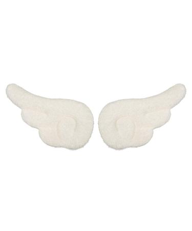 Beaupretty plush angel wing hair clips handmade angel wing hairpin hits hair clips hair jewelry for women girls 1 pair (white)