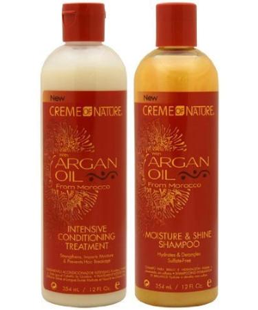 CREME OF NATURE Argan Oil Moisture Shine Shampoo & Intensive Treatment Set by CREME OF NATURE Beauty by cream of nature argan oil