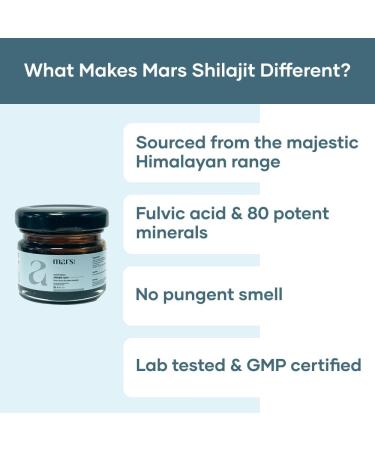 Mars Himalayan Shilajit Gold Resin Organically Extracted from High-Altitude Himalayas | Supports Natural Energy, Vitality & Wellness | 15g - Pack of 1 1 Ounce (Pack of 1) - Buy Online on GoSupps.com