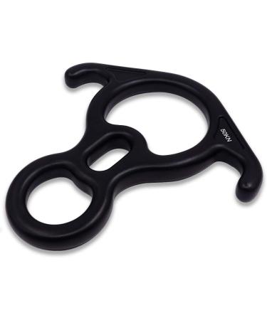 NAXEN 50kN Figure 8 Descender with Bent Ear Belay Device Black - Buy Online on GoSupps.com