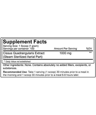 Nutrakey Cissus Quadrangularis Powder - 100g | Premium Herbal Supplement for Joint Health & Weight Management - Buy Online on GoSupps.com