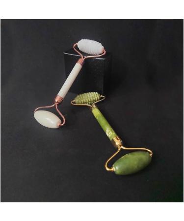 Buy Green & White Ice Jade Roller & Gua Sha Facial Tools - Relaxation Massager for Glowing Skin - Buy Online on GoSupps.com