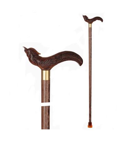 Elderly Crutches Adult Crutches Wenge Wood Phoenix-Shaped Handles Beautiful and Generous Ladies Crutches Crutches Hello Independence 87cm