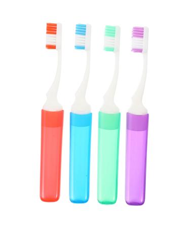 Healvian 4 pieces travel fine toothbrush soft camping travel toothbrush drinkable toothbrush oral toothbrush travel toothbrush creative foldable toothbrushes small toothbrush travel pp clean