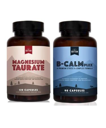Natural Rhythm Magnesium Taurate 120 Capsules + B-CALMplex 90 Capsules Bundle
