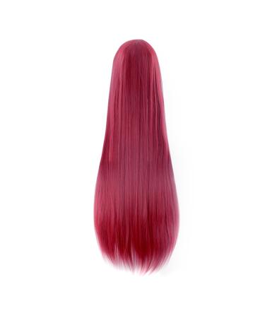 MapofBeauty 40 Dark Red Anime Costume Long Straight Cosplay Wig - Perfect Party Accessory - Buy Online on GoSupps.com