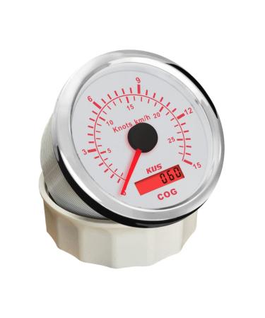 KUS GPS Speedometer 15 Knots | 28 KM/H for Boats & Yachts | 85mm with Backlight (White) - International Shipping Available - Buy Online on GoSupps.com
