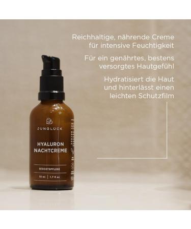 JUNGL CK Hyaluron Night Cream - Intensive Moisture & Skin Barrier Strengthening - Buy Internationally - Buy Online on GoSupps.com