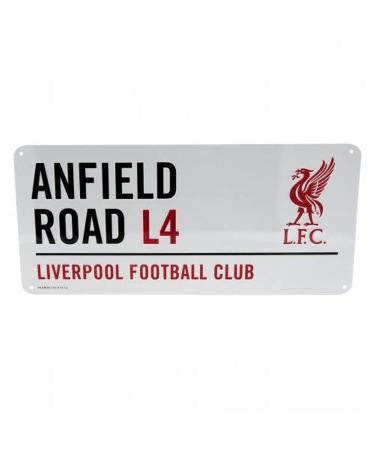 Liverpool Official Anfield Road L4 Metal Street Sign Multi-Colour - Buy Online on GoSupps.com