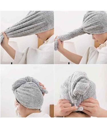 Quick-Drying Fiber Absorbent Towel Turban Cap for Women - Hair Wicking Shower Hat - Buy Online on GoSupps.com