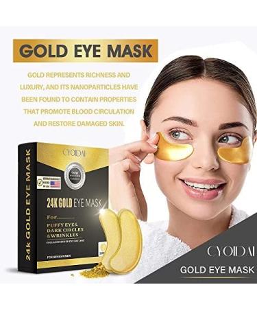 24K Gold Under Eye Patches | Reduce Puffiness Wrinkles & Fine Lines | Revitalize & Refresh Your Skin - Buy Online on GoSupps.com