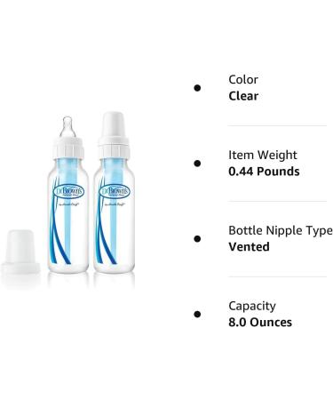 Dr. Brown's Original Baby Bottles 8 Ounce 2 Count - Buy Online on GoSupps.com