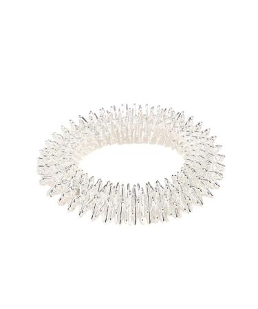 Acupressure massage rings acupuncture bracelet wrist massage relaxation deliveries stainless steel wrist hand massage ring (silver)