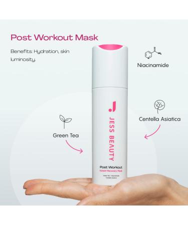 Jess Beauty Post Workout Gel Mask - 1.7 fl oz with Niacinamide & Centella Asiatica - Buy Online on GoSupps.com