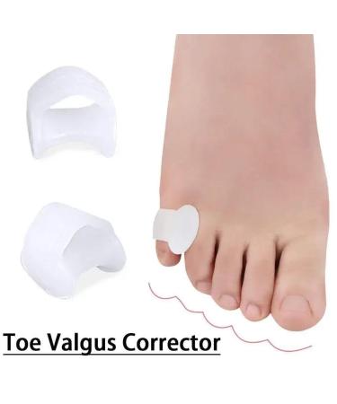 White Silicone Toe Separators for Hallux Valgus & Ectropion - D3P4 External Care Tool for Little Toe - Buy Online on GoSupps.com