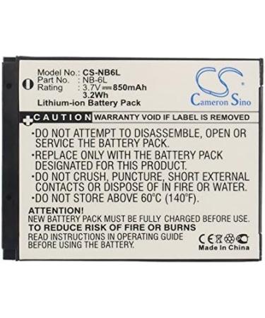 Buy NB-6LH NB-6L 850mAh Battery - Compatible with Canon PowerShot IXY 31S IXUS 300HS SD1200 D10 & More | Fast International Shipping - Buy Online on GoSupps.com