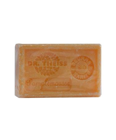 Dr Theiss - Grapefruit Marseille Soap - Bar of Soap with Organic Shea Butter and Organic Olive Oil - Authentic Marseille Soap - 125gr
