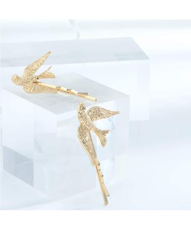 Olbye Sparrow Gold Bird Hair Pins Set for Bridal & Girls | 2 Pcs - Buy Online on GoSupps.com