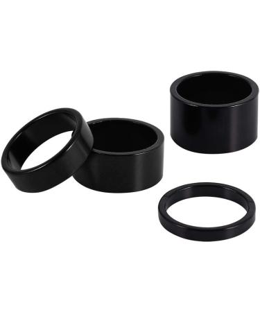 Dioche 4Pcs Aluminum Alloy Bike Headset Spacer Set - 5mm/10mm/15mm/20mm Black - Buy Online on GoSupps.com