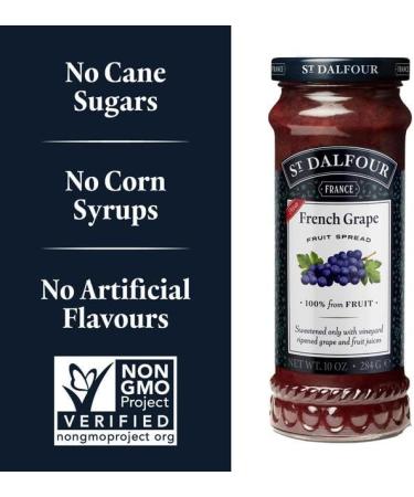 St Dalfour Delicious Fruit French Grape Spread (12 Bottles) - Buy Online on GoSupps.com