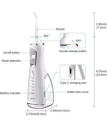 Apollo Water Flosser for Teeth Whitening & Dental Care | 5 Modes 300ML Capacity Waterproof | Perfect for Gums & Braces - Buy Online on GoSupps.com
