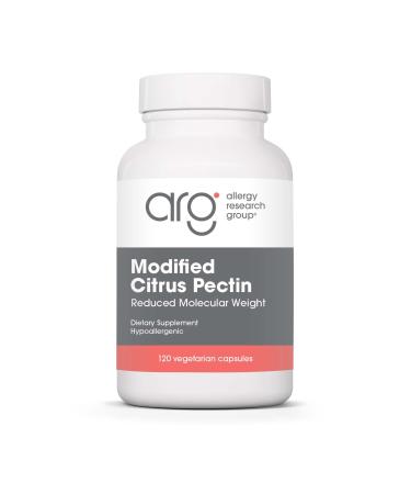 Allergy Research Group Modified Citrus Pectin - Dietary Supplement for Natural Detox and Cleanse Citrus Pectin Powder Capsules with Reduced Molecular Weight - 120 Vegetarian Capsules