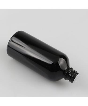 Tianzd 100ml Gloss Black Glass Bottles - 4 Piece Set with Gold Aluminum Screw Caps | Ideal for Fragrance Perfume Oil & Aromatherapy - Buy Online on GoSupps.com