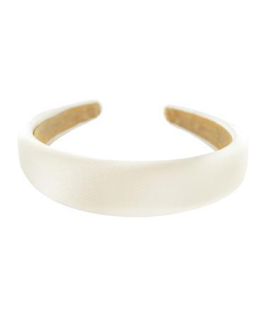 axy headband with fabric padded metallic color - ladies headband in metallic look headband hair accessory HRK2B (cream white) - Buy Online on GoSupps.com
