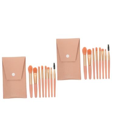 minkissy Makeup Tool 2 Sets Travel Makeup Face Beauty Tools Powder Applicator Brush Cosmetics Supply Brush for Makeup Lip Brush Cosmetology Kit Mini Brush Major Miss Wood Makeup Tools