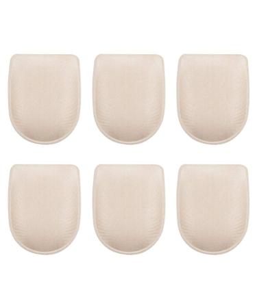 Milists 5 pair of foam-sitting pillow heel cushion shoe pads heel cushion pillow for plantar fasciitis heel pain (beige)