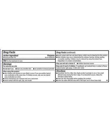 Perrigo 5% Benzoyl Peroxide Acne Treatment Gel 60gm Tube - Buy Online on GoSupps.com