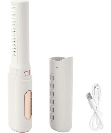 2 in 1 Hair Straightener & Comb for All Hair Types | Adjustable Temperature Anti-Scald Design - Khaki - Buy Online on GoSupps.com