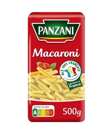 G n rique PANZANI Macaroni 500 g Tasty Pasta for All Dishes 500 g Family Format for Sharing with Family or Friends Pack of 4 Sold as a Set