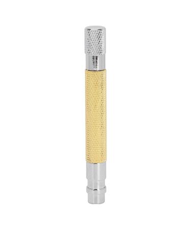 Old-fashioned shaver handle safety razor handle retro long-term movement from zinclegation metal handle for razor razor tool shaving handle for men barbershop (gold)