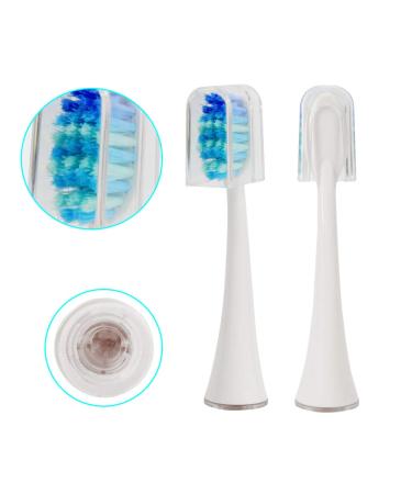 Voom Sonic Pro 7 Series Replacement Brush Heads - Pack of 4 | Soft Dupont Nylon Bristles | Oral Care - White | Advanced Bristle Technology - Buy Online on GoSupps.com