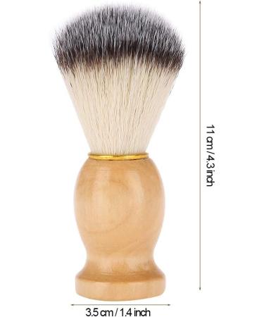 Premium Portable Shaving Brush for Men | Soft Synthetic Hair & Wooden Handle | Ideal for Beard Care & Hairdressing - Buy Online on GoSupps.com