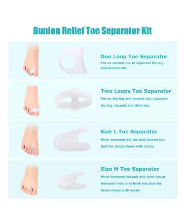 Gel Toe Separator - Set of 4 | Alleviate Overlapping Toes & Comfort for High Heel Wear - Buy Online on GoSupps.com