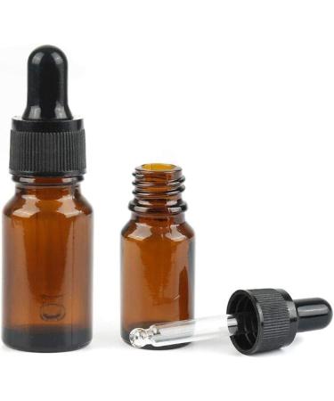12 PCS Empty Refillable 5ML Amber Glass Droppers Essential Oil Bottles Aromatherapy Cosmetics Elite Fluid Container Jar Pot Holder with Glass Eye Dropper and Black Caps (5ml) - Buy Online on GoSupps.com