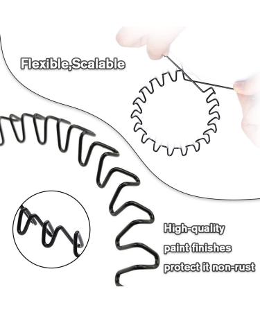 Showvigor 2 Pcs Black Wavy Spring Metal Headbands with Protective Covers - Unisex Sports Headband for Men and Women - Non-slip Hair Hoop Fashion Accessory - Buy Online on GoSupps.com