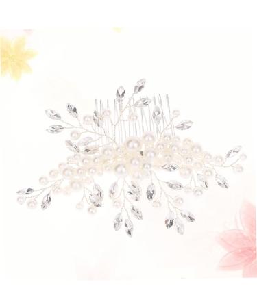 FRCOLOR 1pc Flower Crystal Ab Rhinestones Wedding Headpiece Metal Hair Claw Clips Crystal Vintage Bridal Hair Clips Silver Barrettes Hair Accessories Tiara Manual Bride Comb - Buy Online on GoSupps.com