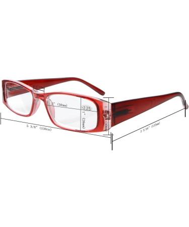 Eyekepper 5-Pack Spring Hinges Rectangular Reading Glasses - Sunshine Readers +3.0 - International Shipping Available - Buy Online on GoSupps.com