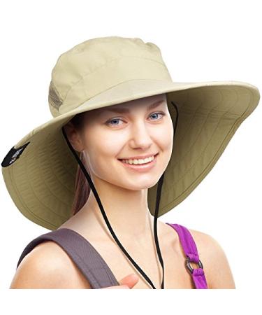 Solaris Wide Brim Sun Hat UPF 50+ Sun Protection Outdoor Hiking Gardening Hat for Women and Men Tan